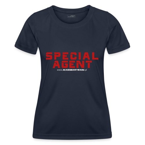 Emblemat Special Agent marki Akademia Wywiadu™ - Funkcjonalna koszulka damska