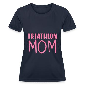 Triathlon Mama - Frauen Funktions-T-Shirt - Navy - Vorne - AI Model Female 172 light (172cm)