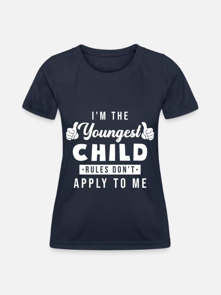 Jüngstes Kind - Frauen Funktions-T-Shirt - Navy