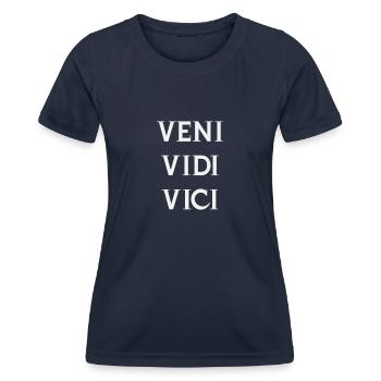 Veni vidi vici - T-shirt sport Femme - bleu marine - Devant - AI Model Female 172 light (172cm)