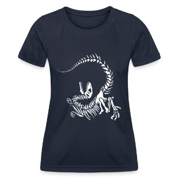 Raptor skeleton - Women's Functional T-Shirt - navy - Front - AI Model Female 172 light (172cm)