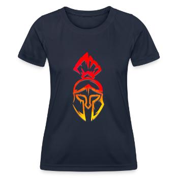 Casque sparte sketchy - T-shirt sport Femme - bleu marine - Devant - AI Model Female 172 light (172cm)