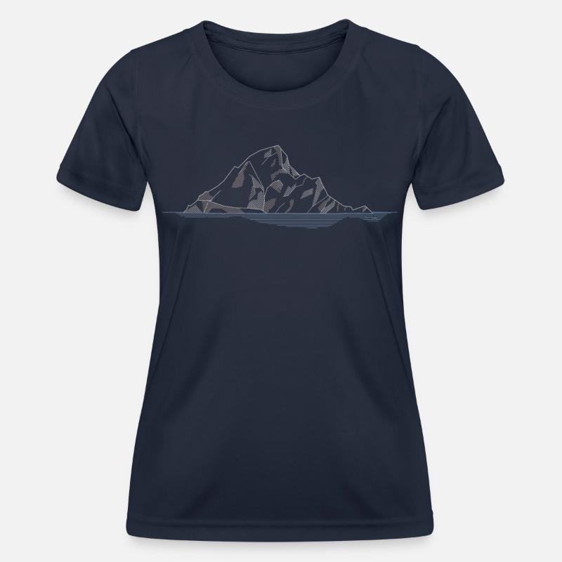 Skellig Michael Lineart - Women's Functional T-Shirt - navy