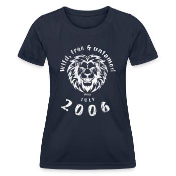 18. Geburtstag Wild, free & untamed since 07/2006 - Women's Functional T-Shirt - navy - Front - AI Model Female 172 light (172cm)