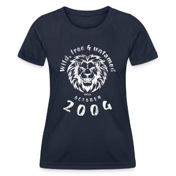 Wild, free & untamed since 10/2004 - Women's Functional T-Shirt - navy - Front - AI Model Female 172 light (172cm)