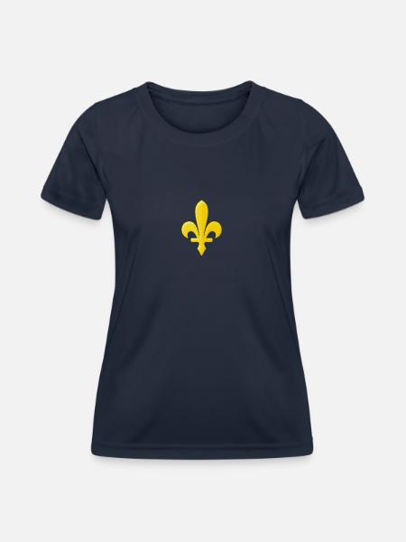 Zlatni Ljiljan - Frauen Funktions-T-Shirt - Navy