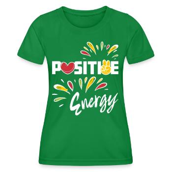 Positive Energy - Optimism Positivity - Women's Functional T-Shirt - kelly green - Front - AI Model Female 172 dark (172cm)