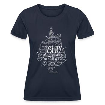Islay Whisky Tasting Notes - Frauen Funktions-T-Shirt - Navy - Vorne - AI Model Female 172 light (172cm)