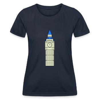 big ben design - Frauen Funktions-T-Shirt - Navy - Vorne - AI Model Female 172 light (172cm)