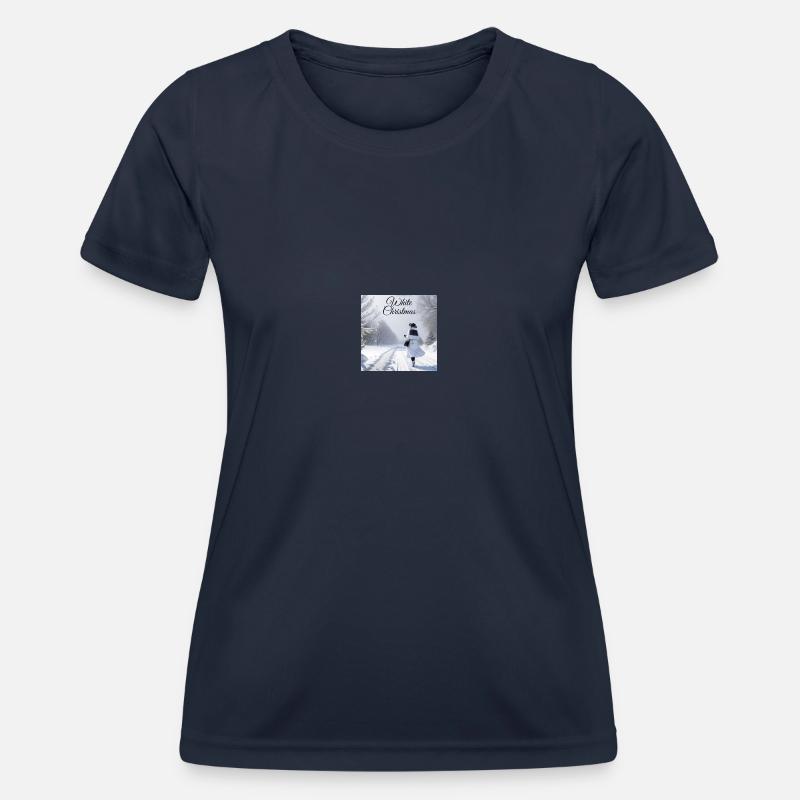 White Chistmas - Women's Functional T-Shirt - navy