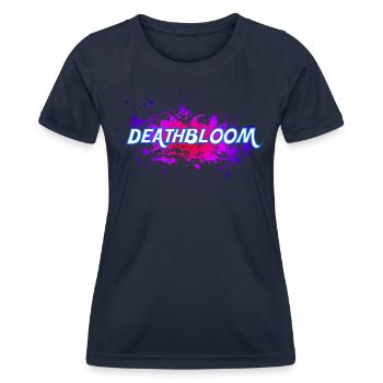 Deathbloom - Frauen Funktions-T-Shirt - Navy - Vorne - AI Model Female 172 light (172cm)