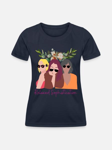 Entspannte Raffinesse - Frauen Funktions-T-Shirt - Navy