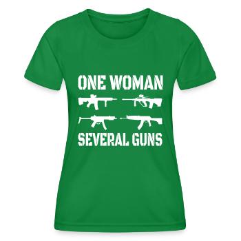GUN RIGHTS / GUN LOVER / 2ND AMENDMENT GIFT IDEA - Women's Functional T-Shirt - kelly green - Front - AI Model Female 172 dark (172cm)