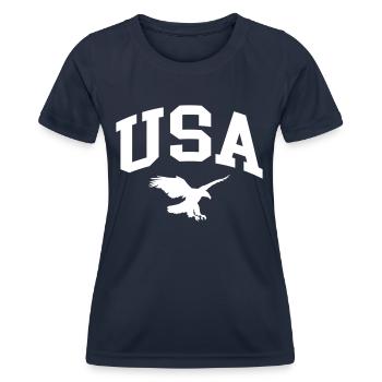United States - Women's Functional T-Shirt - navy - Front - AI Model Female 172 light (172cm)