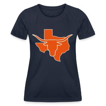 Texas - Frauen Funktions-T-Shirt - Navy - Vorne - AI Model Female 172 light (172cm)