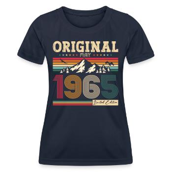 Original Mai 1965 Jahrgang 1965 Geburtstag 1965 - Frauen Funktions-T-Shirt - Navy - Vorne - AI Model Female 172 light (172cm)