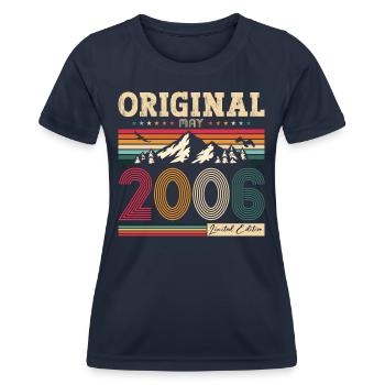 Original 2006 Vintage 2006 18th Birthday 2006 - Women's Functional T-Shirt - navy - Front - AI Model Female 172 light (172cm)