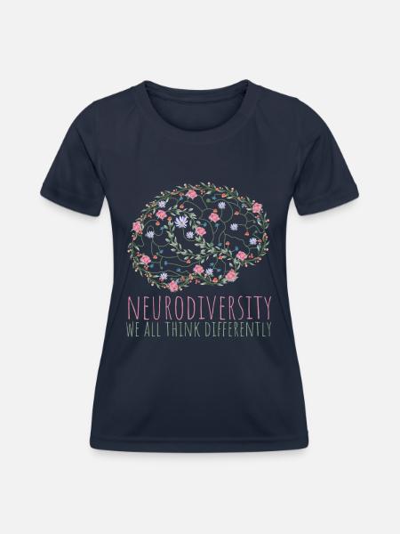 Feiern Sie Neurodiversität Autismus - Frauen Funktions-T-Shirt - Navy