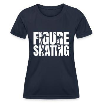 Eiskunstlauf Eiskunstlauf - Frauen Funktions-T-Shirt - Navy - Vorne - AI Model Female 172 light (172cm)