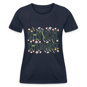 Physiotherapeutin - Frauen Funktions-T-Shirt - Navy - Vorne - AI Model Female 172 light (172cm)