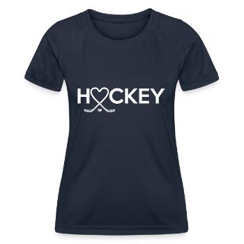 Eishockey - Frauen Funktions-T-Shirt - Navy - Vorne - AI Model Female 172 light (172cm)