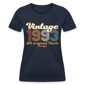 Original vintage 1993 29th birthday gift - Women's Functional T-Shirt - navy - Front - AI Model Female 172 light (172cm)