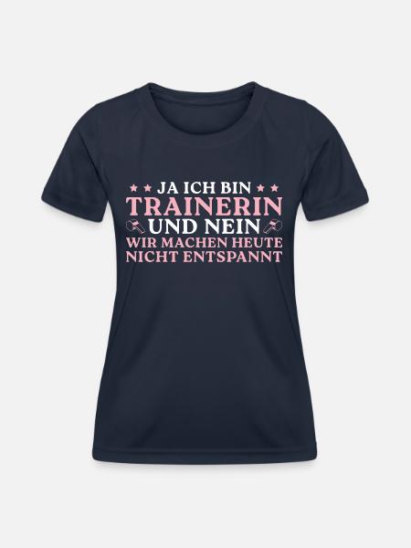 Trainerin Wir machen nicht entspannt - Frauen Funktions-T-Shirt - Navy