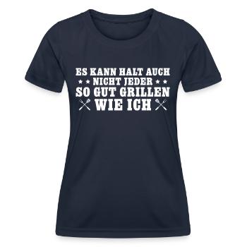Keiner grillt so gut wie ich - Frauen Funktions-T-Shirt - Navy - Vorne - AI Model Female 172 light (172cm)
