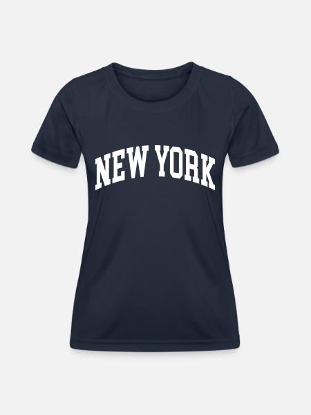 New York - Frauen Funktions-T-Shirt - Navy