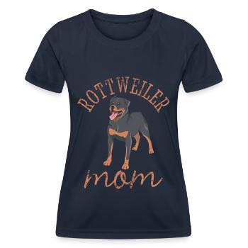 Rottweiler Rottie Maman maman mère Vintage - T-shirt sport Femme - bleu marine - Devant - AI Model Female 172 light (172cm)