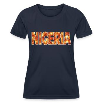 Nigeria - Frauen Funktions-T-Shirt - Navy - Vorne - AI Model Female 172 light (172cm)