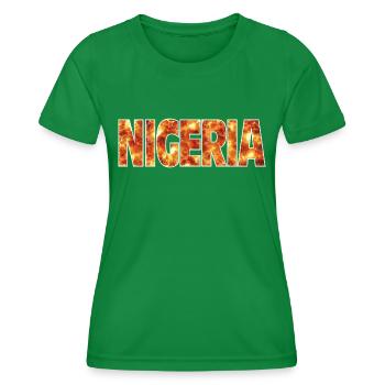 Nigeria - Women's Functional T-Shirt - kelly green - Front - AI Model Female 172 dark (172cm)