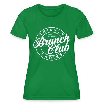 Durstiger Damen-Brunch-Club - Frauen Funktions-T-Shirt - Kelly Green - Vorne - AI Model Female 172 dark (172cm)