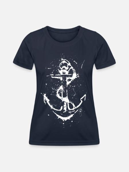 Anker - Frauen Funktions-T-Shirt - Navy