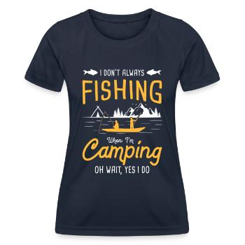 Pêche Sportive Pêche Poisson Hameçons Pêche - T-shirt sport Femme - bleu marine - Devant - AI Model Female 172 light (172cm)