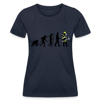 evolution_feuerwehrmann_012015_c_3c - Frauen Funktions-T-Shirt - Navy - Vorne - AI Model Female 172 light (172cm)