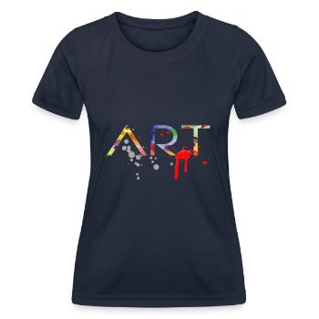 ART - T-shirt sport Femme - bleu marine - Devant - AI Model Female 172 light (172cm)