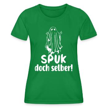 Spuk doch selber - Frauen Funktions-T-Shirt - Kelly Green - Vorne - AI Model Female 172 dark (172cm)