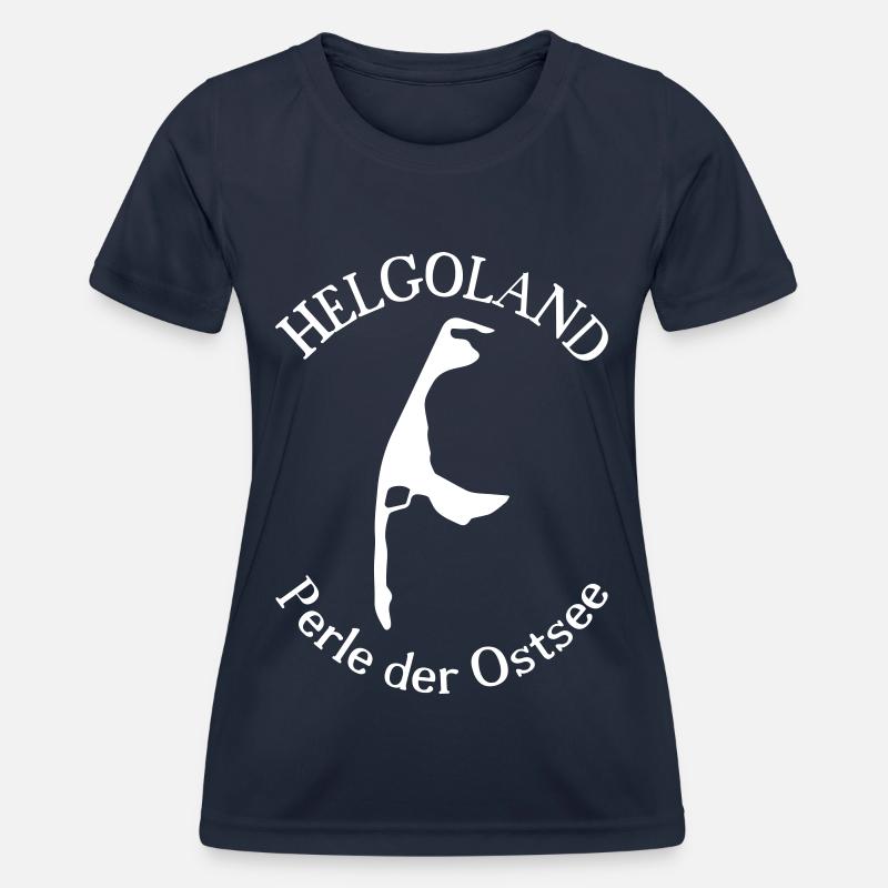 Helgoland oder Sylt - Perle der Ostsee - Frauen Funktions-T-Shirt - Navy