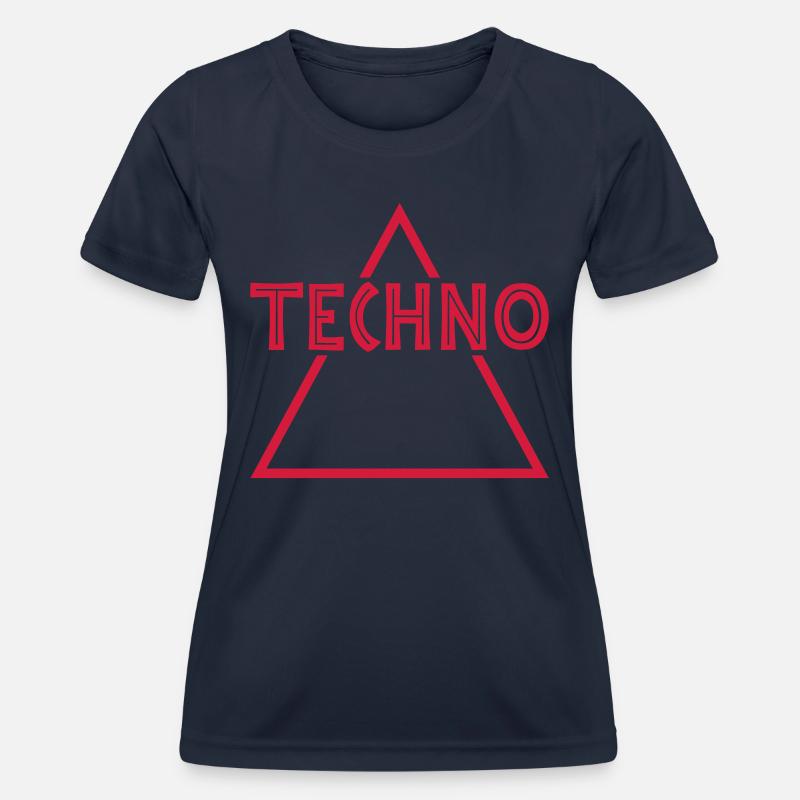 Techno music | Color changeable - Women's Functional T-Shirt - navy