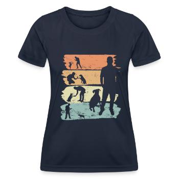 Hundetrainer Hundeschule Hundetraining Geschenk - Frauen Funktions-T-Shirt - Navy - Vorne - AI Model Female 172 light (172cm)