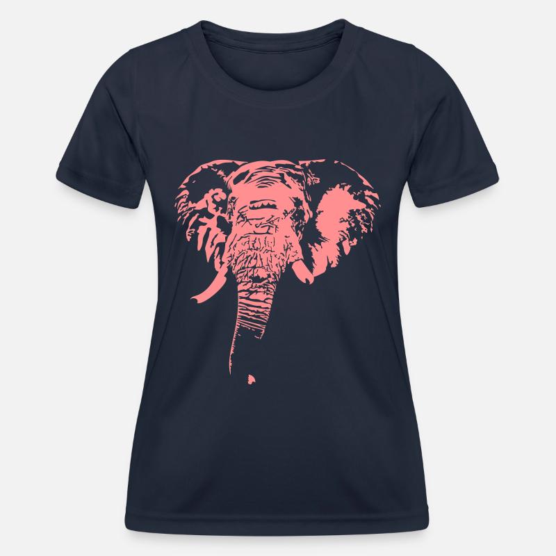 Elephant negative - Women's Functional T-Shirt - navy