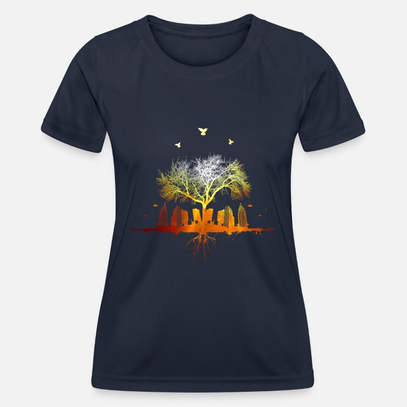 sunshinetown - Women's Functional T-Shirt - navy