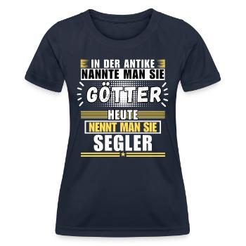 Gods in Antiquity. Today sailor - Women's Functional T-Shirt - navy - Front - AI Model Female 172 light (172cm)