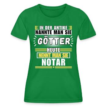 Götter in der Antike. Heute Notar - Frauen Funktions-T-Shirt - Kelly Green - Vorne - AI Model Female 172 dark (172cm)