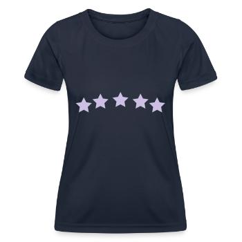yellow stars - T-shirt sport Femme - bleu marine - Devant - AI Model Female 172 light (172cm)