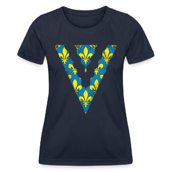 Val de Marne - Women's Functional T-Shirt - navy - Front - AI Model Female 172 light (172cm)