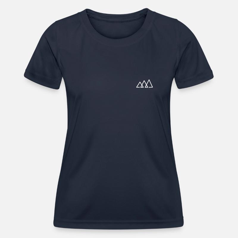 Minimal simple mountain icon - Women's Functional T-Shirt - navy