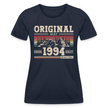 Original May 1994 Vintage 1994 Birthday 1994 - Women's Functional T-Shirt - navy - Front - AI Model Female 172 light (172cm)