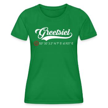 Greetsiel Koordinaten - Frauen Funktions-T-Shirt - Kelly Green - Vorne - AI Model Female 172 dark (172cm)